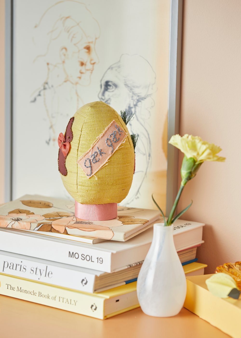 Påskeæg på fod / 3 størrelser / Symønster