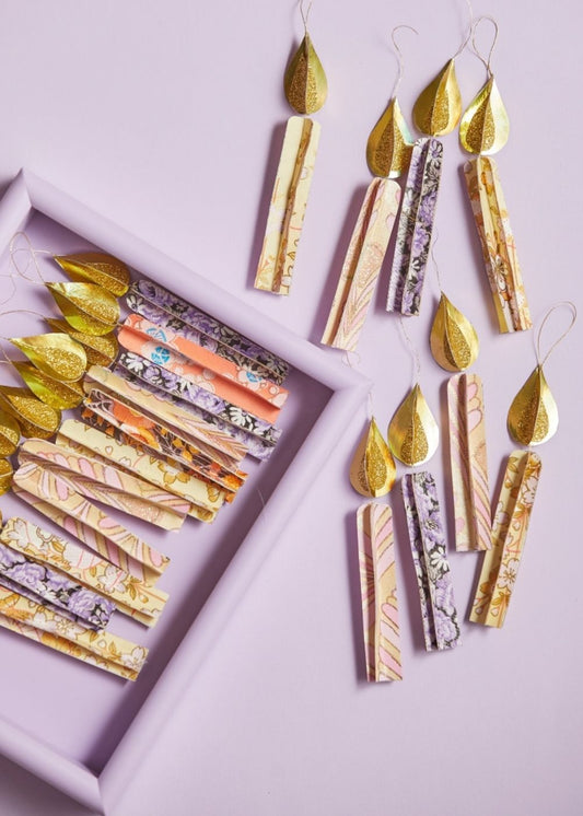 Papirlys af italiensk papir / 2 størrelser